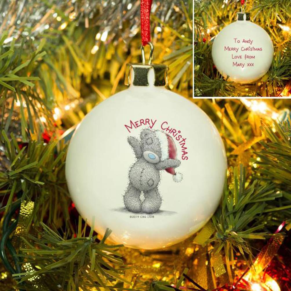 Personalised Me to You Merry Christmas Bauble Extra Image 1